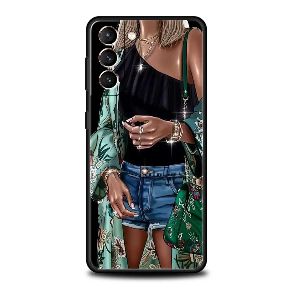 Chic Girl Women's Coffee Art Soft TPU Phone Case Cover