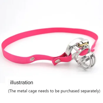 Male Chastity Cage Anti-off Device Elastic Band Auxiliary Belt ONLY Adjustable Ring Underwear Rope Les Scrotum Rings Sex Toys 3