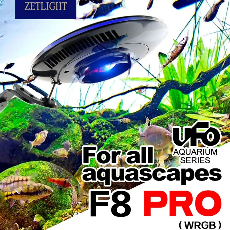 

ZETLIGHT-Algae Bursting Lamp, светильник для пресноводных водных растений, ландшафтный дизайн потока, тропический лес, НЛО, F8 PRO, новинка 2022 г.
