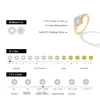 MINTYBOX S925 Sterling Silver 6.5mm Moissanite Engagement Ring for Women Flower Lab Diamond Rings 18K Plated Wedding Jewelry 2