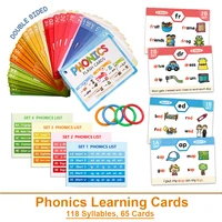 Kids Phonics Learning Cads Educational Toys ESL Teaching Materials English Words Phonic Training Vocabulary Building Montessori 1