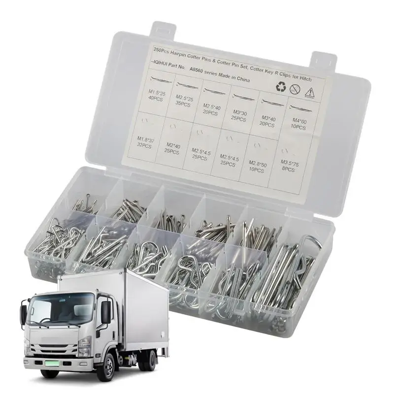 

250 шт., высокопрочная шпилька из нержавеющей стали с цинковым покрытием