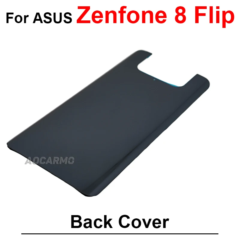 ASUS Zenfone 8 플립용 후면 카메라 프레임 교체 부품, 블랙 및 실버 후면 커버, 1 개