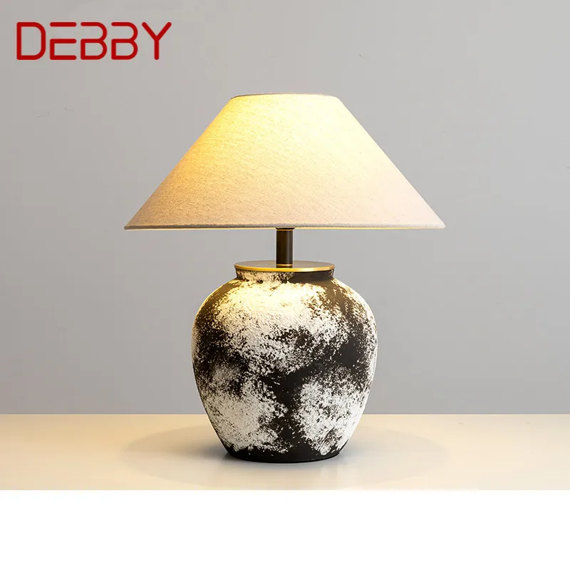 

DEBBY Nordic Ceramics Table Lamp Modern Art Living Room Bedroom Study LED Originality Brass Desk Light