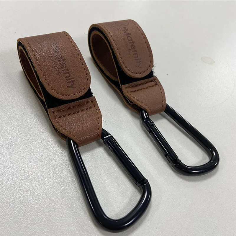 2pcs Baby Stroller Hook Soft PU Leather Pram Hooks Baby Car Bag Stroller Organizer Travel Accessories Bebe Stroller for Dolls baby stroller accessories and car seat