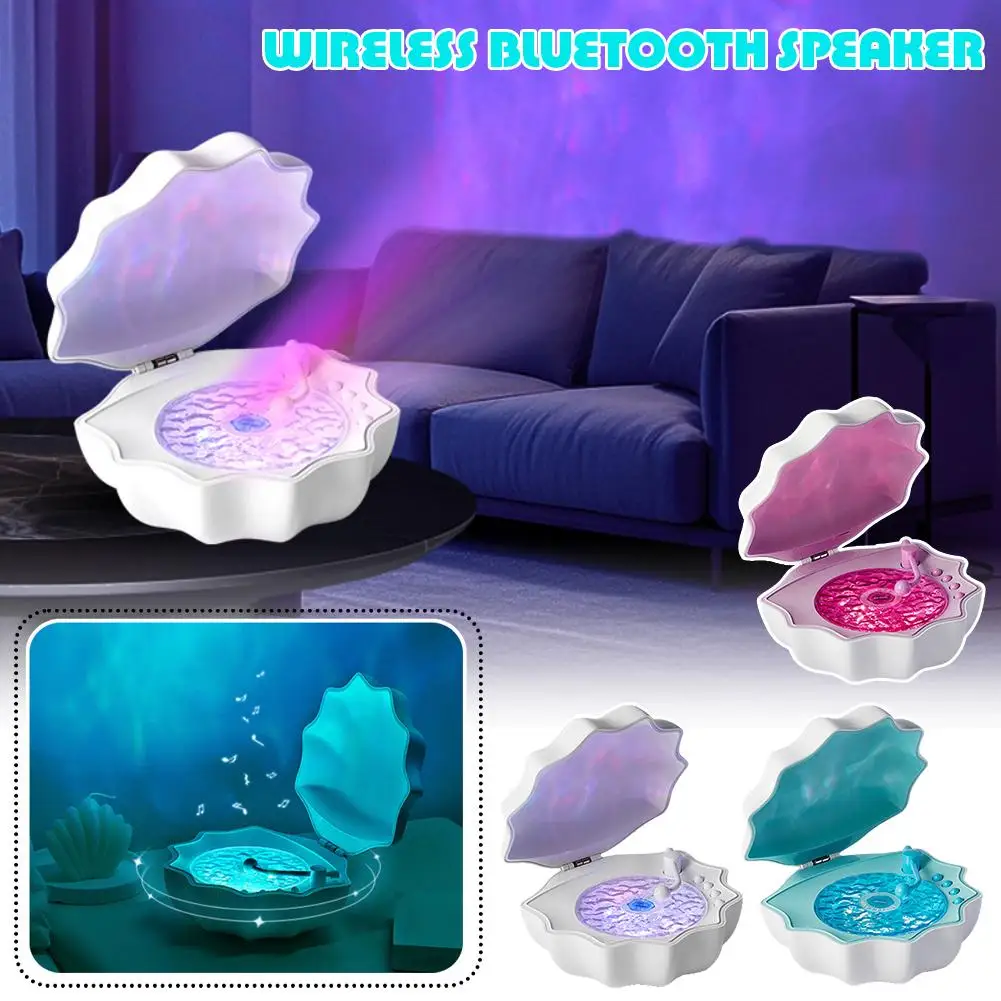 Creative Shell Light Wireless Bluetooth Speaker High-quality Subwoofer Sleeping Desktop Ornaments Romantic Gift For Friends bluetooth speaker portable speaker audio speakers tweeter speaker bookshelf speakers