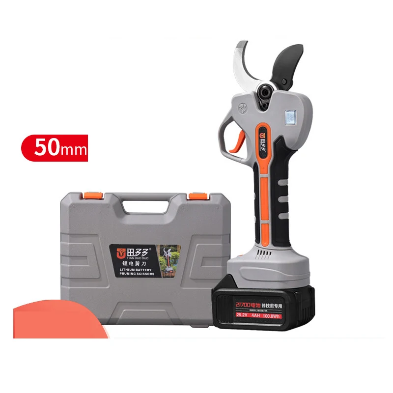 DD3344 Cut 60mm Garden Electric Shears LED Display Tree Branch Cordless Pruning With Two Rechargeable Batteries Powered Pruner