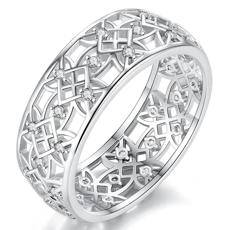 Engagement Rings Wedding Rings Beautiful Hollow Out Design Personalized and Versatile Engagement Wedding Ring Size 6-12