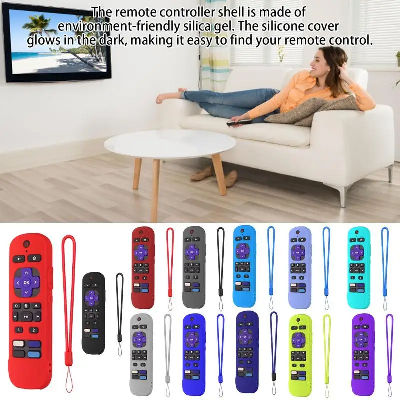 Silicone Remote Control Protective Case Cover forRoku Voice Remote Pro RokuUltra 4K RokuStreaming Stick Cover