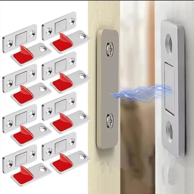 Magnetic Cabinet Catches Invisible Adhesive Drawer Magnet Lock for Kitchen Closet