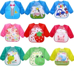 Waterproof EVA Full Sleeve Bibs Children Apron Long Sleeve Feeding Smock Bibs Kids Eating Breastplate Kid Baby Bavoir Clothing