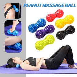 Foot Massage Roller Peanut Double Lacrosse Spiky Ball Myofascial Balls for Plantar Fasciitis Mobility Back Foot Arch Pain Relief