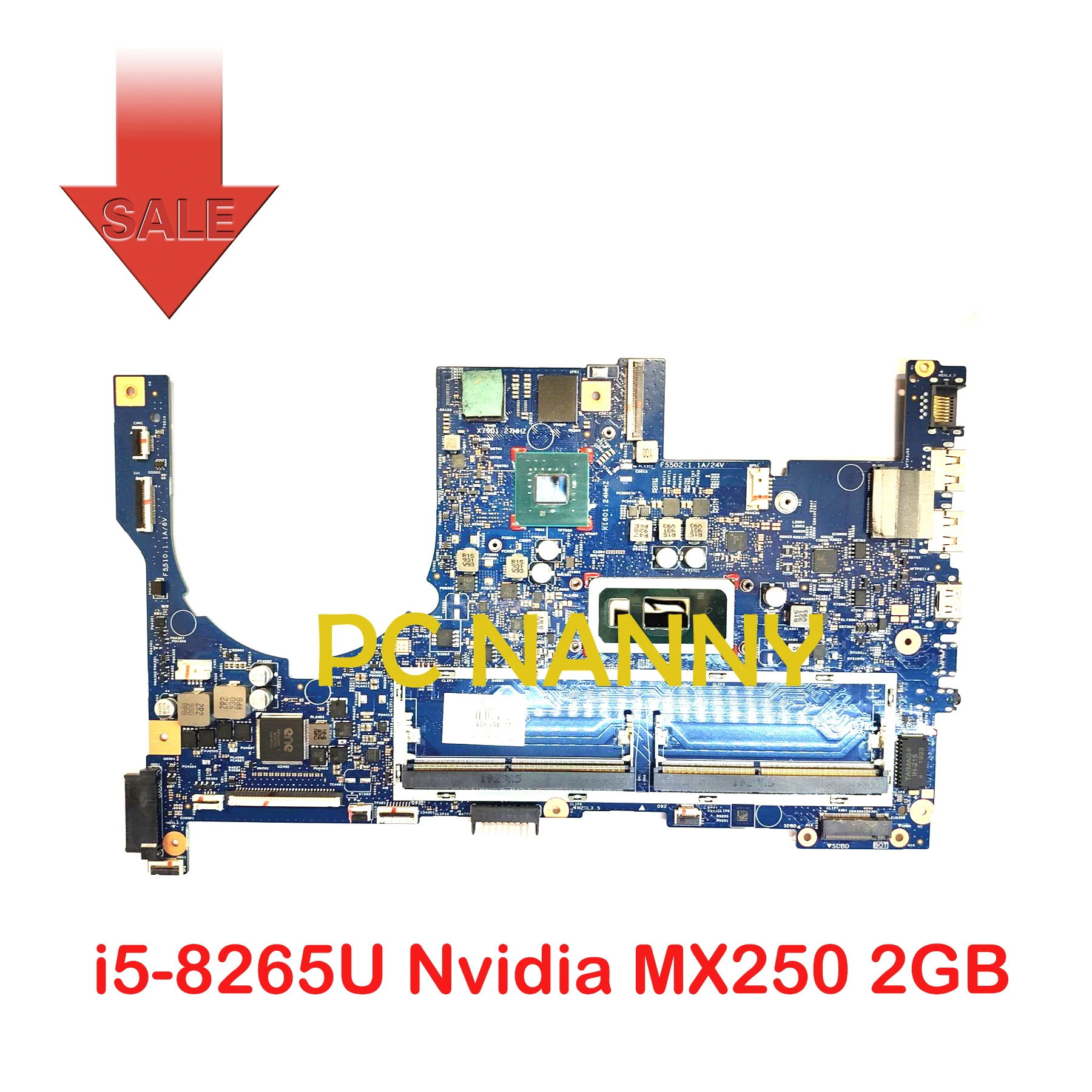 

PCNANNY for HP Envy 17-CE Motherboard Main Board i5-8265U Nvidia MX250 2GB L52449-601 L54510-601 448.0G811.0011 18795-1