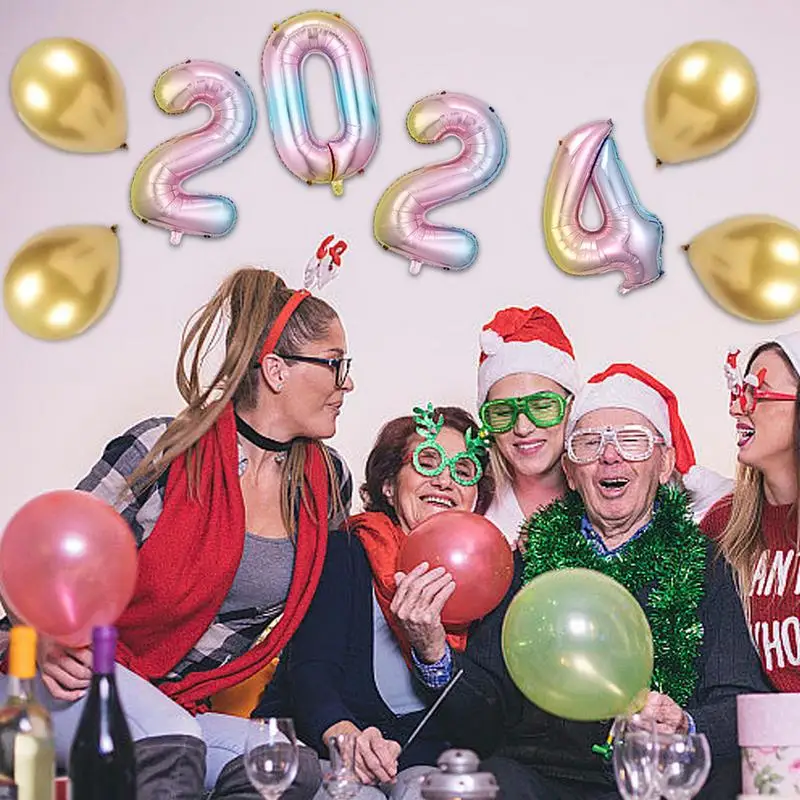

2024 New Year Balloons Christmas foil balloons merry Christmas balloons helium balloon New Year Xmas Gifts Christmas decoration