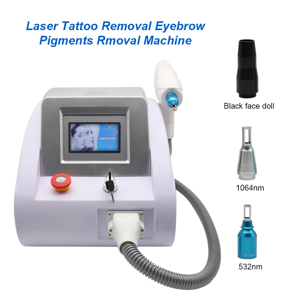 Q Switch Nd Yag Laser Tattoo Eyebrow Washing Machine Profession Blackface Doll Skin Wrinkle Remover Peeling Carbon Beauty Salon