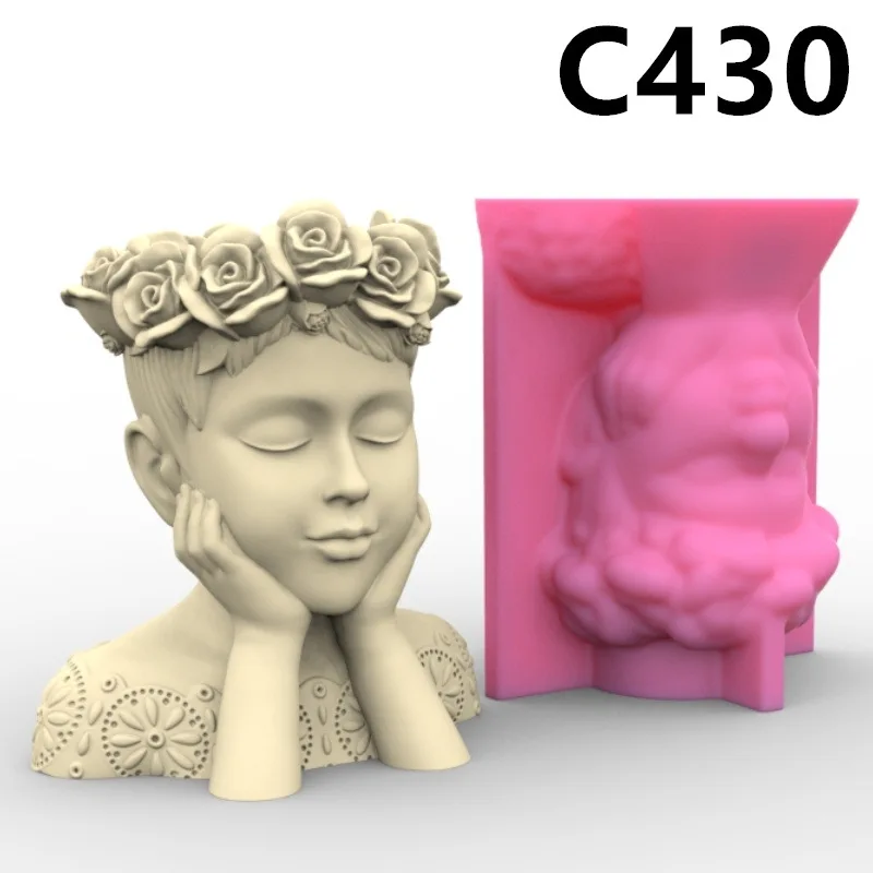 

Rose Lace Vase Silicone Mold for Handmade Desktop Decoration Gypsum Flowerpot Pen Case Silicone Mould Handicrafts Making Tool