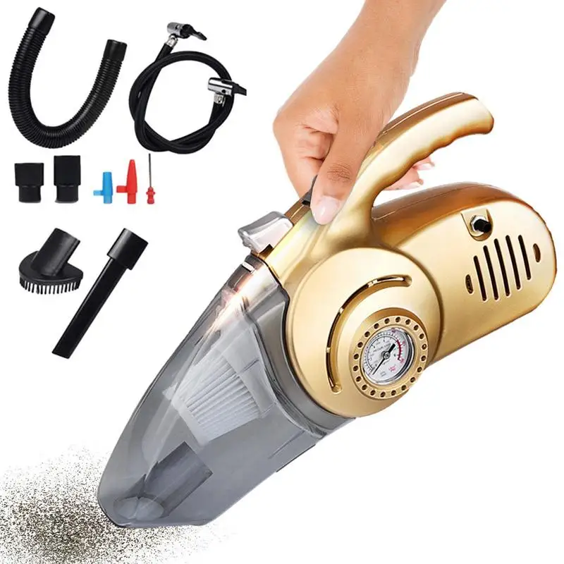 

4 In 1 Car Vacuum Cleaner 3000Pa Wireless Handheld Portable Air Pump For Home Car Accessories Bicycle Motorcycle Strong Suction