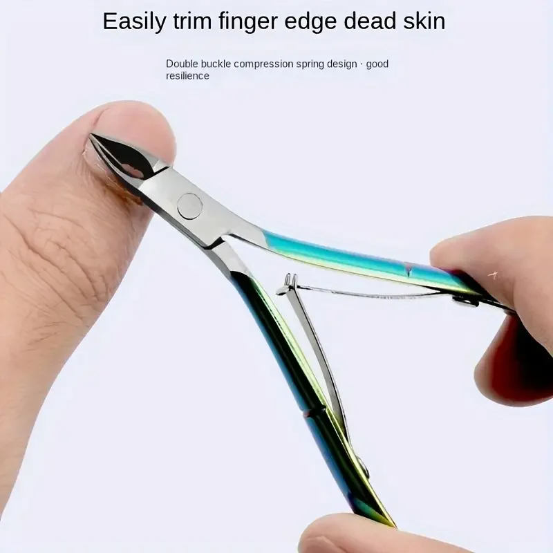 Nail Clippers 1pc Nail Cuticle Clippers Stainless Steel Tweezers Pusher Dead Skin Removal Scissors Clippers Manicure Tools
