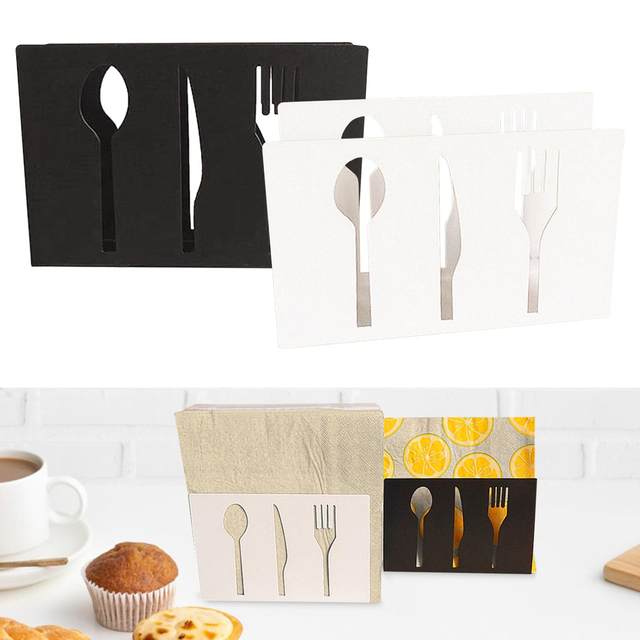 Napkin Holder Modern Napkin Paper Organizer Tissue Dispenser for Kitchen Countertops Indoor Outdoor Use Restaurant Dining Table