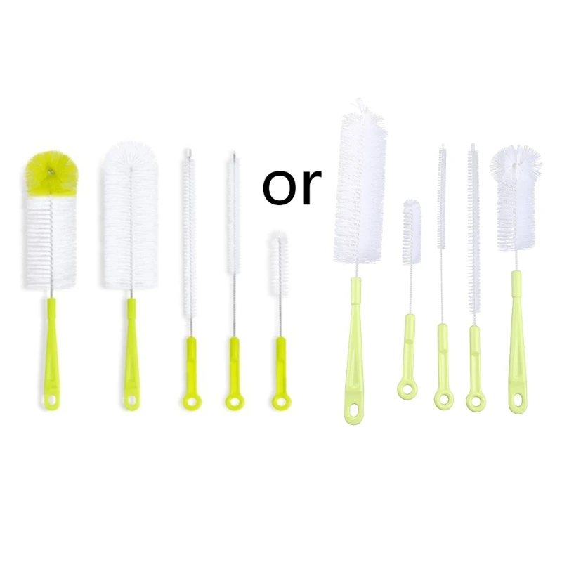 

5 Pcs Long Handle Cleaning Brush Sets for Narrow-mouth Baby Bottle Pipe Washing Sports Water Bottle Glass Tube Drop Shipping