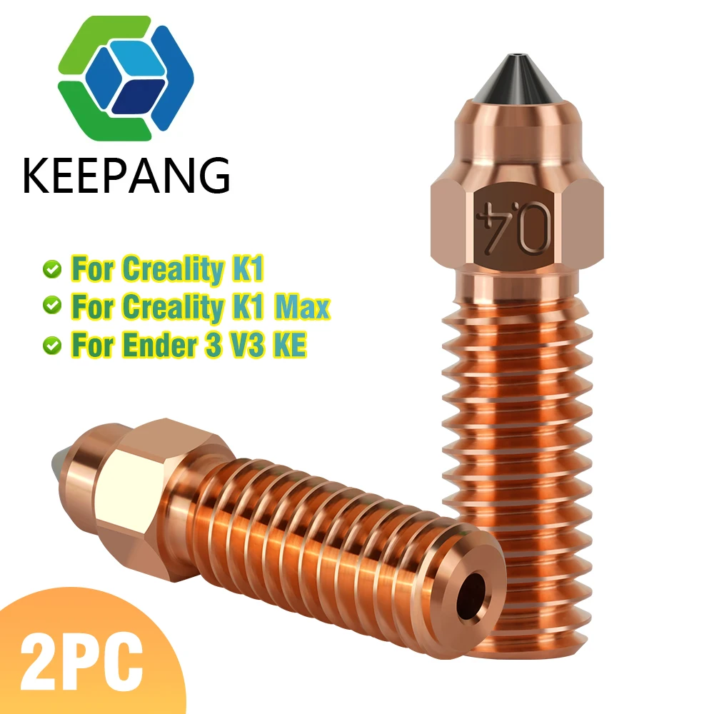 Für ender 3 v3 ke düse bimetall chrom zirkonium kupfer körper gehärteter stahl einsatz, 3d drucker düsen für creality k1 k1max