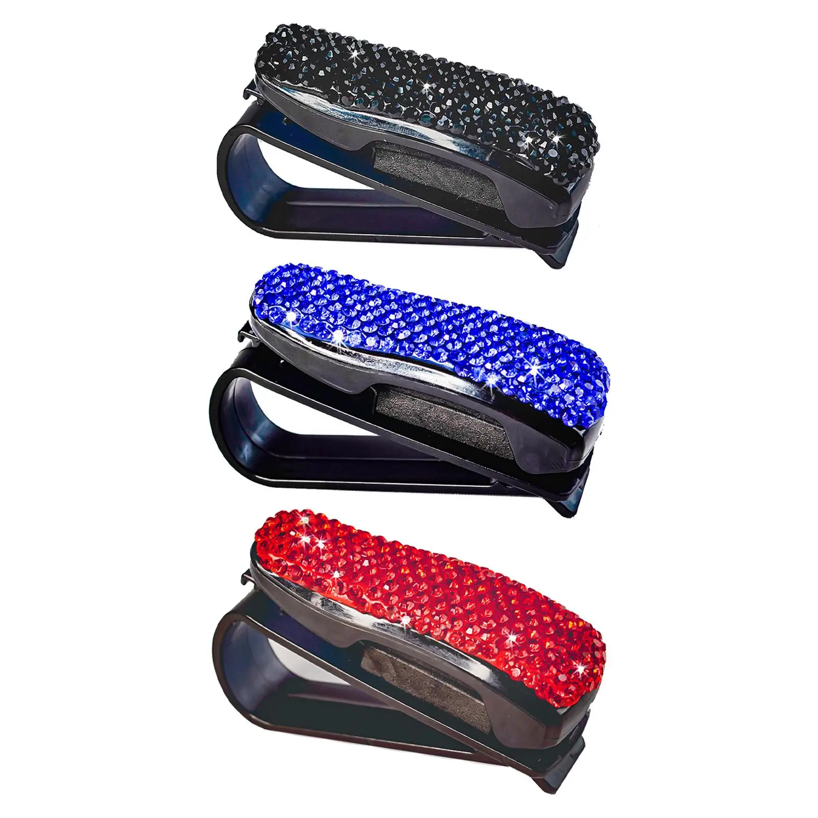 

Sparkling Sun Visor Eyeglasses Clip Trucks Storage Organizer Sturdy Fashion