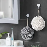 Chenille Hand Towels Kitchen Bathroom Hand Towel Ball with Hanging Loops Quick Dry Soft Absorbent Microfiber Towels 3