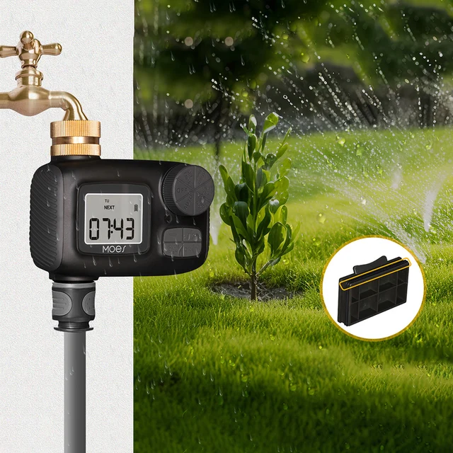 Water Timer 1-Outlet Automatic Water Timer IP55 Waterproof Timed Irrigation System LCD Display Garden Lawn Greenhouse Supplies 3