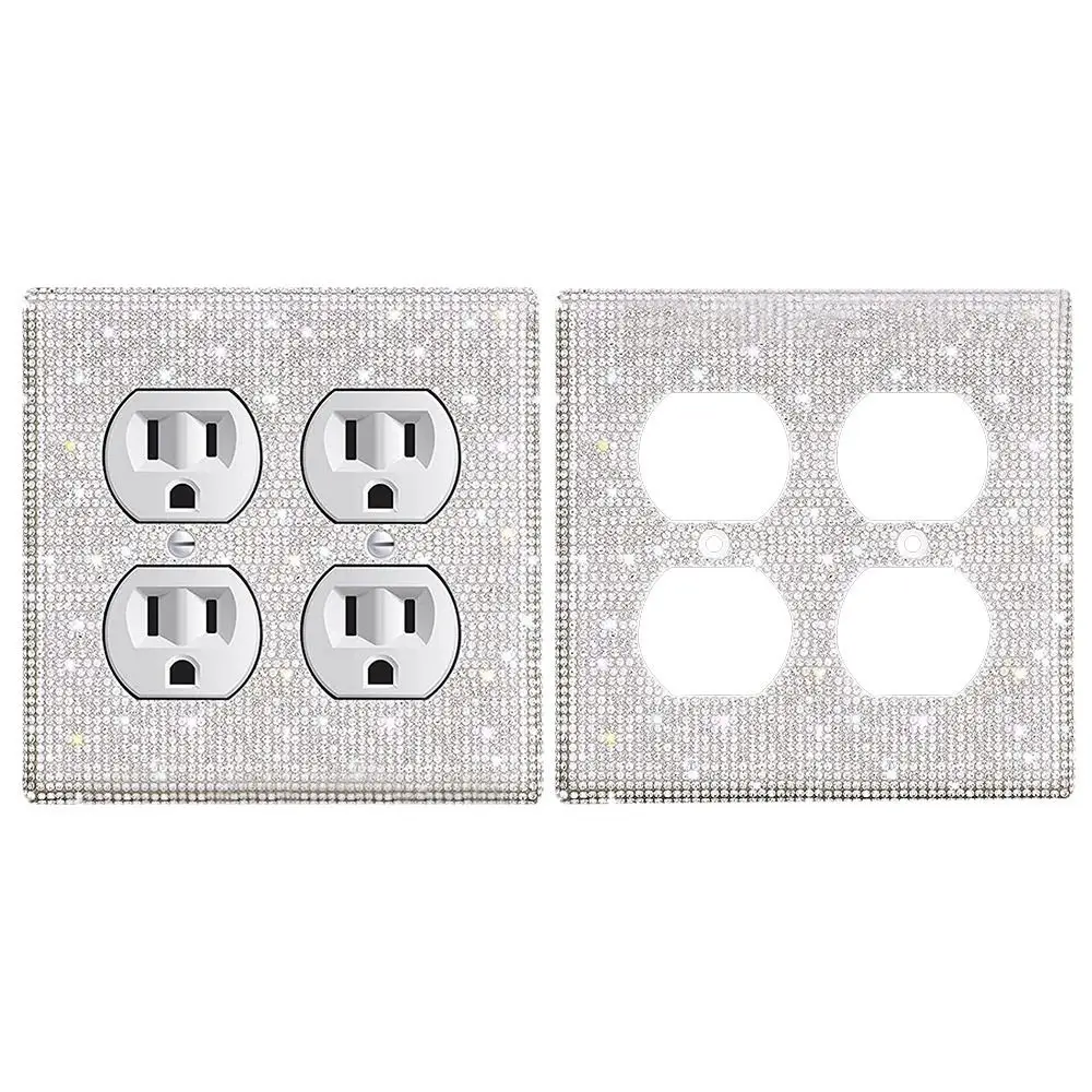 Light Switch Cover Switch Panel Diamond Sticker US Standard Wall Plate Cover