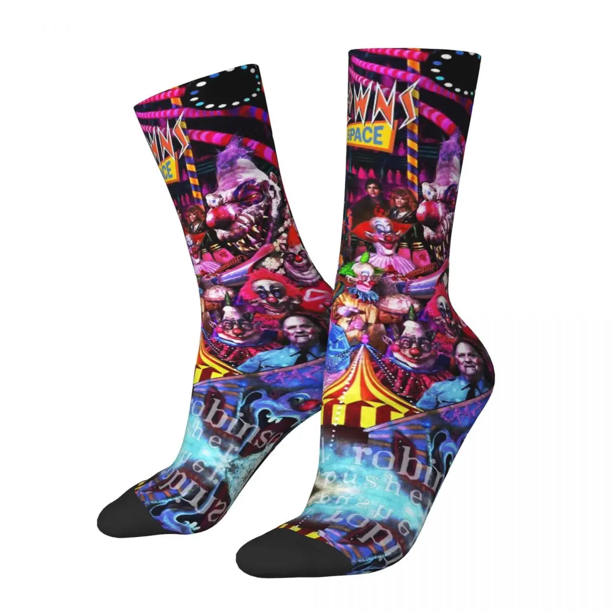 Killer Klowns From Outer Space Horror Film Unisex Socks Running 3D Print Happy Socks Street Style Crazy Sock horror story hallowseed pc