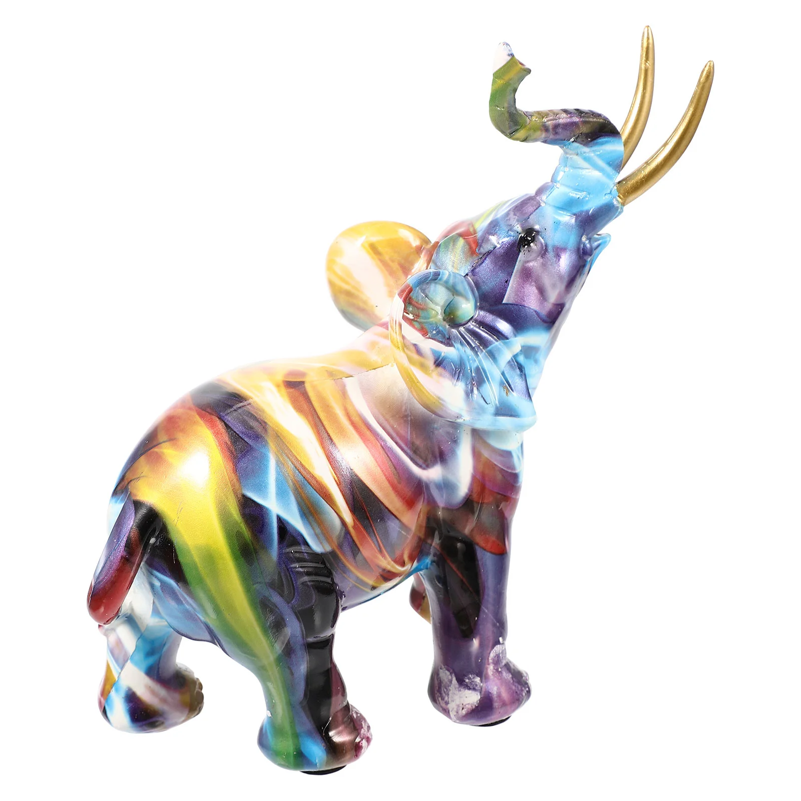

Resin Craft Elephant Statue Adornment European Style Elephant Figure Decoration Home Entrance Office Desktop Artwork Crafts