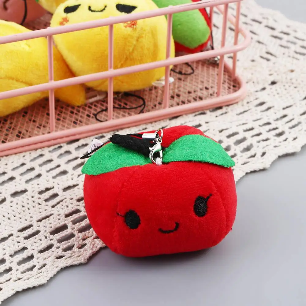 Gift Interior Plush Pendant 6cm Stuffed Toy Key Holder Plush Keychain Fruit Plush Toy Vegetable Plush Toy Fruit Plush Doll