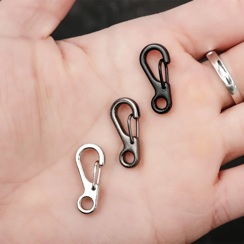 Mini SF Spring Backpack Clasps Climbing Carabiners EDC Keychain Camping Bottle Hooks Paracord Tactical Survival Gear 10Pcs climbing buckle climbing carabiner