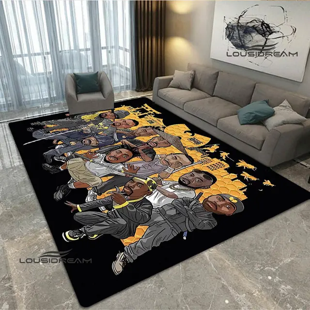 힙합 스타일의 거실과 침실에 생기를 불어넣는 대형 카펫