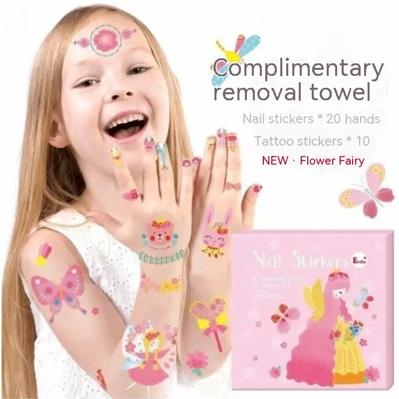 

Children DIY Cartoon Tattoo Sticker Cute Transfer Paper Hands Arm Unicorn Printable Transparent Erasable Temporary For Holiiday