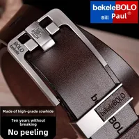Factory Direct Men's Genuine Leather Belt 2020 Casual Style Cow Leather Mens Belt Needle Buckle Belt Free Shipping