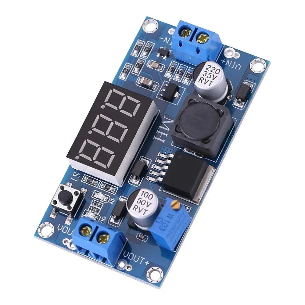 조정 가능한 DC 스텝 다운 컨버터, LED 디스플레이, Lm2596 DC 전압 조정기, 부스트 스텝 업 모듈, 벅 어댑터, 전원 공급 모듈