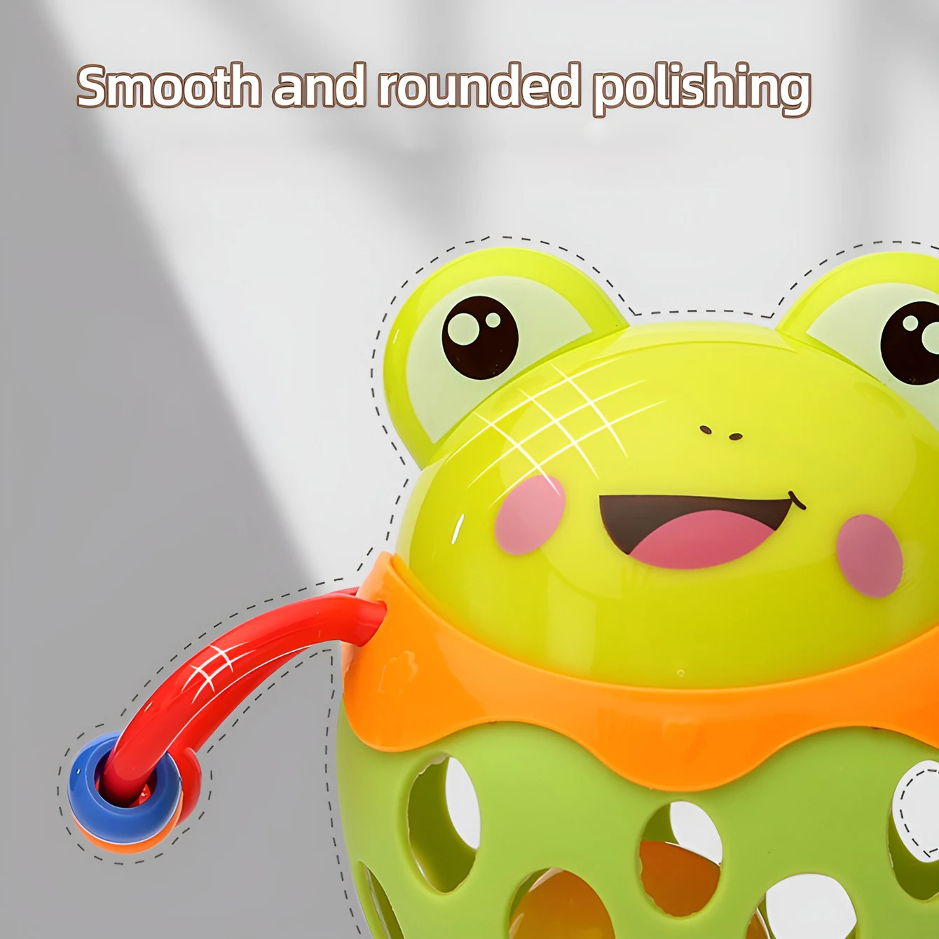 Cartoon animal soft glue pothole player grab ball hand ring tone toy 6