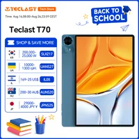 Tablette PC Teclast T70 14 pouces 2.2K Ultra MediaTek Helio G100 10000mAh 8GB+128/256GB de stockage 18W 4G LTE GPS Android 15 1