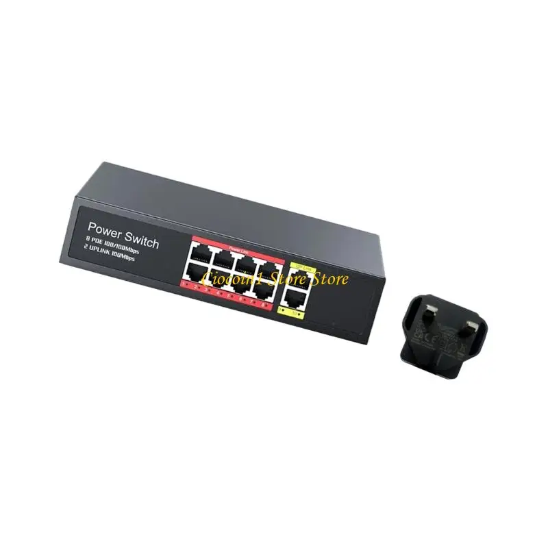 A3PC 고속 이더넷 8 포트 48V 스위칭 범용 카메라 호환성 원활한 네트워킹 통합을 위한 금속 인클로저
