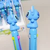 6/36pcs Disney Silicone Stitch 4 Color Ballpoint Pen Short Rod, Cute Student DIY Multi Color Press Hands Pen Stationery Gifts 4