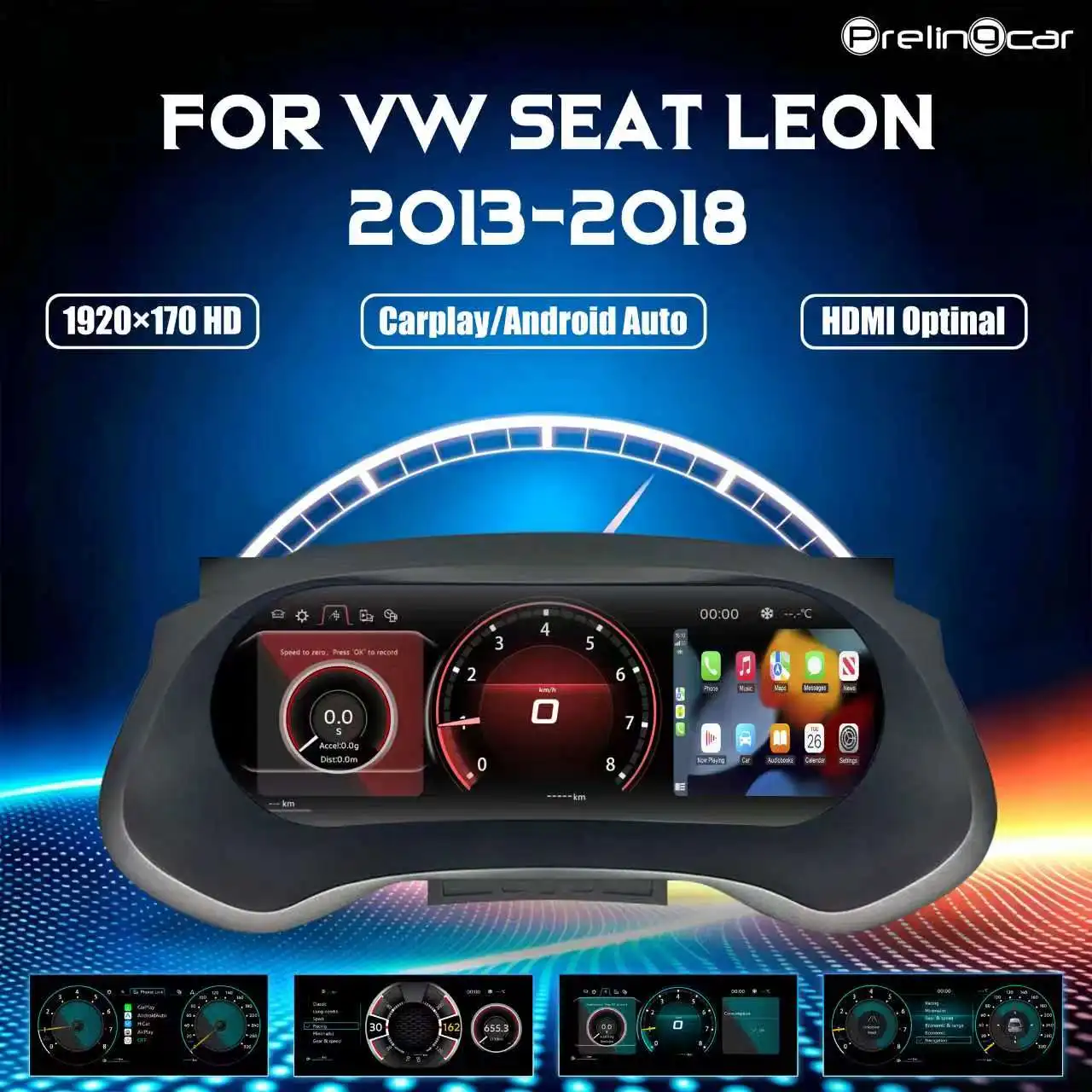 Panel de Instrumentos Digital LCD de 12.3 Pulgadas para Volkswagen Seat Leon Años 2013-2018, Tablero de Instrumentos, Cabina 1