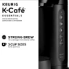 Single Serve Specialty Coffee & Milk Frother Brewer  K-Cafe Essentials Pod Maker 3 Brew Sizes Fast & Fresh Energy Efficient 3