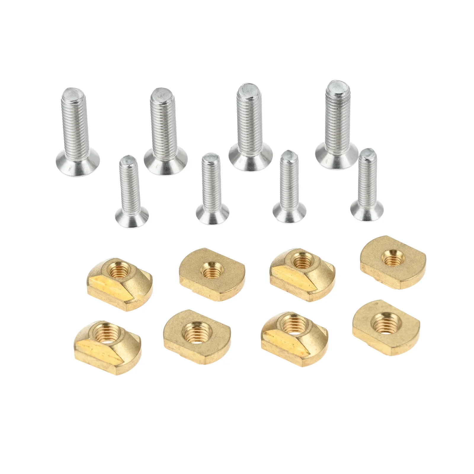 4Pcs Brass M8 M6 Mounting and T-Nuts Screws for Hydrofoil All Standard Tracks System Water Sport Windsurfing Surfing Accessories