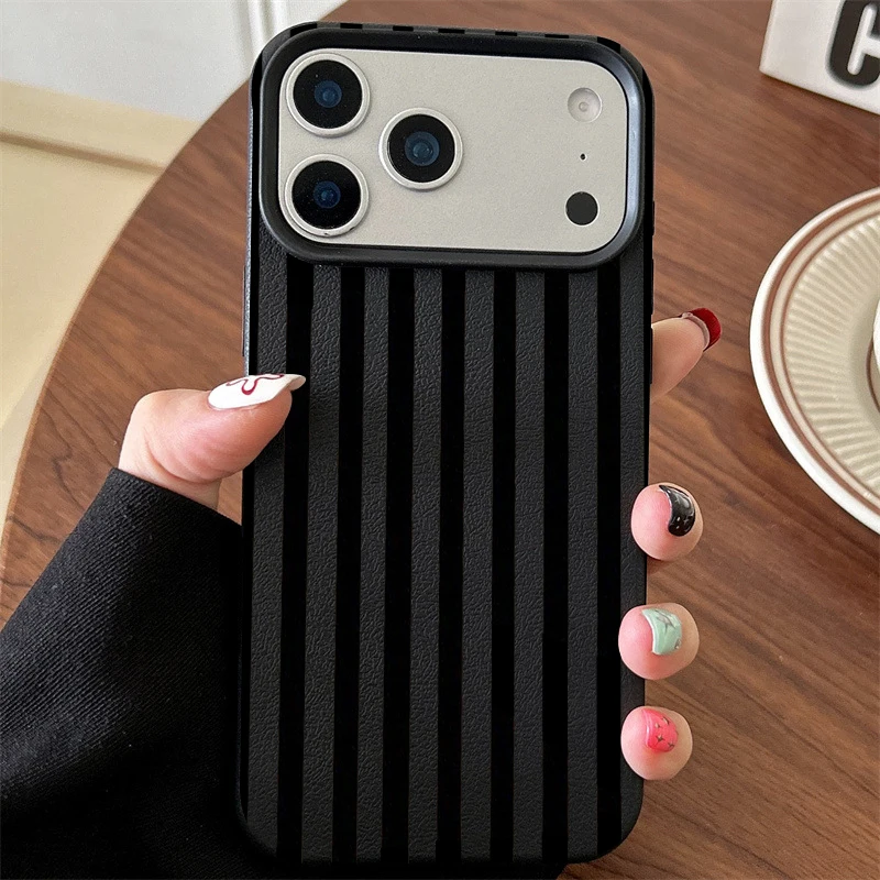 ตัวเลือกสินค้า เคสโทรศัพท์มินิมอล ลายทางสีสันสดใส สำหรับ iPhone ทุกรุ่น