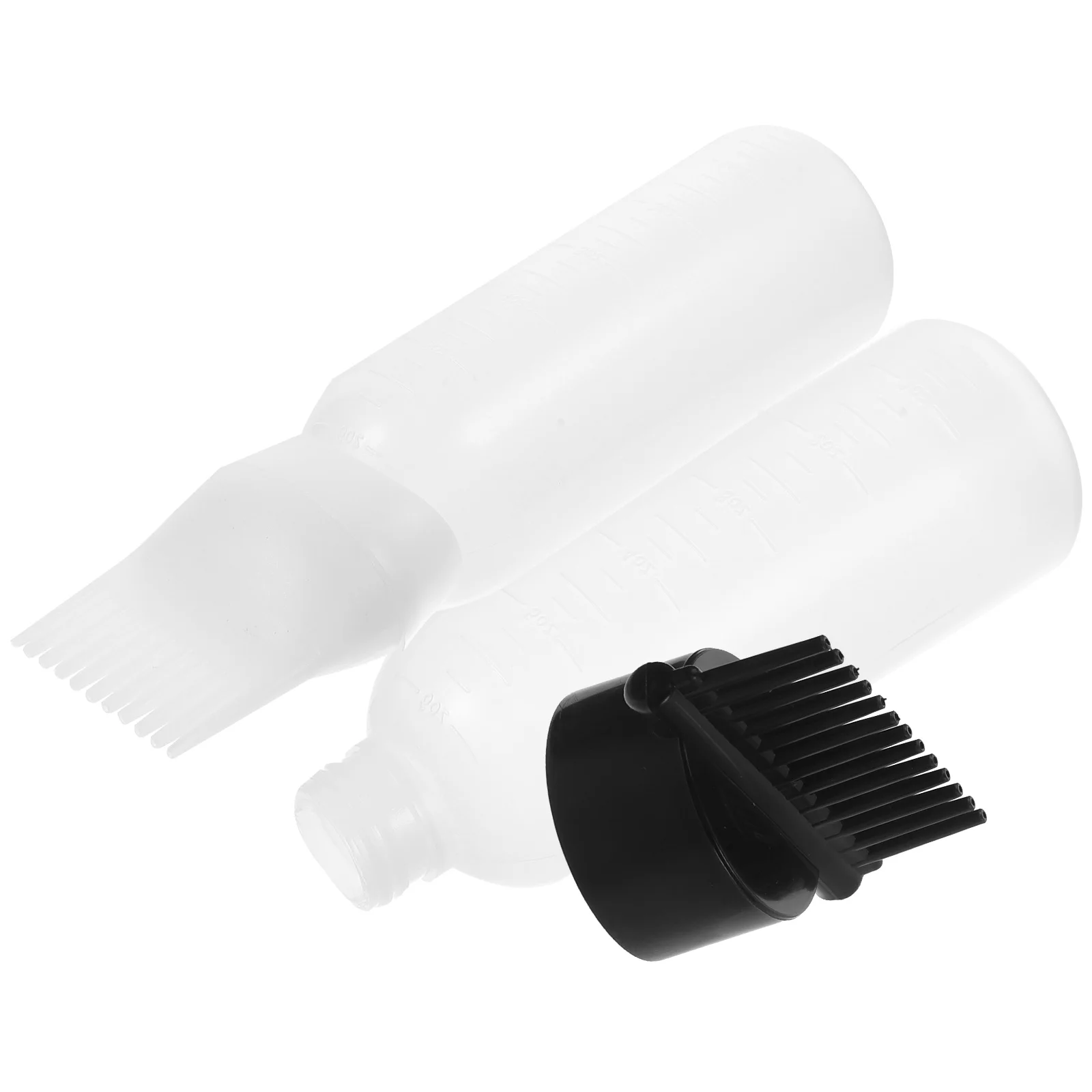 

2pcs Root Applicator Bottles Hair Oil Root Comb Bottles Storage Bottle for Home Salon