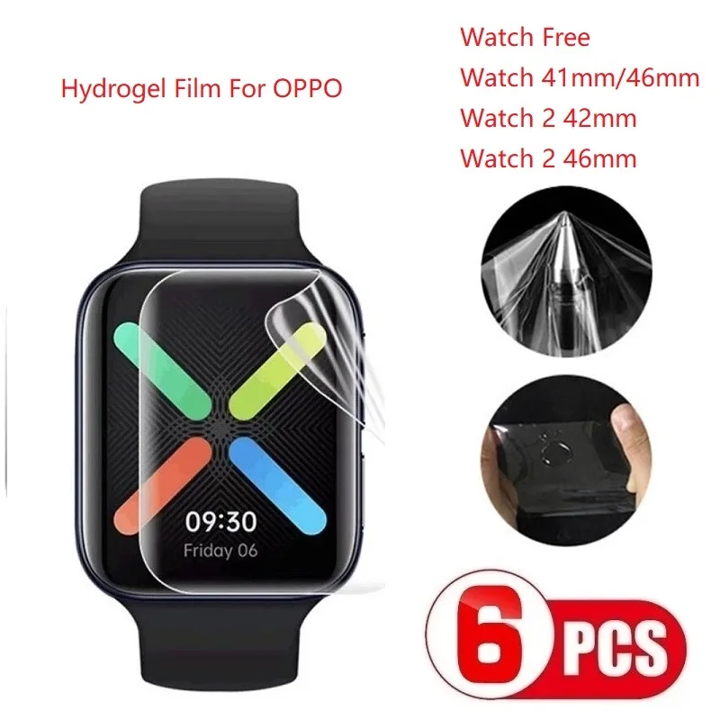 

Full Cover Hydrogel Film Screen Protector For Oppo Watch 2 42mm 46mm 41mm Smart Watch Not Glass Soft Screen Film For Watch Free