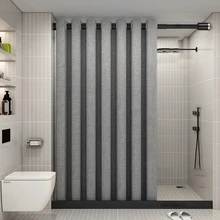K-Wasser Verdickte Feste Farbe Bad Vorhang Bettwäsche Wasserdichte Bad Badewanne Stoff Moderne Dusche Vorhänge Luxus Haken