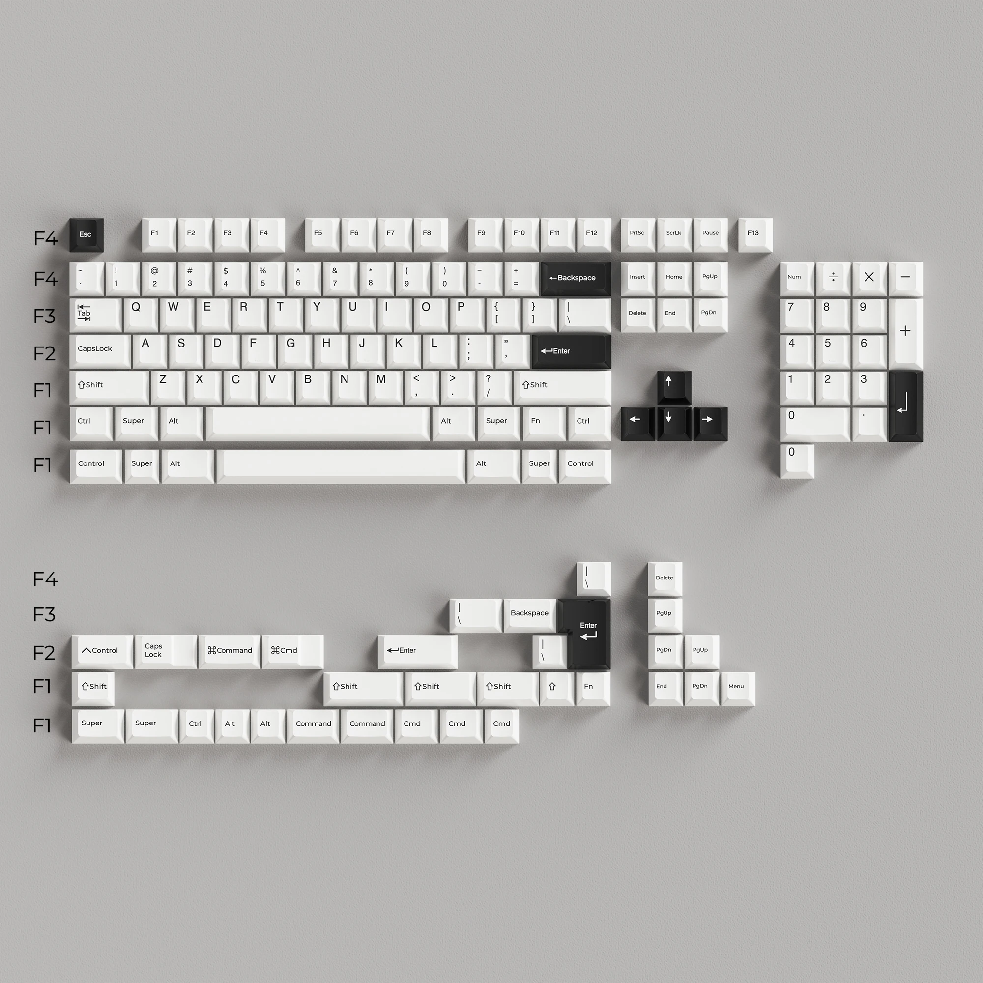 

146 keys BOW White PBT Keycap 5 Sides Hot Sublimation Cherry Profile Customized Keycaps For MX Switch Gamer Mechanical Keybord