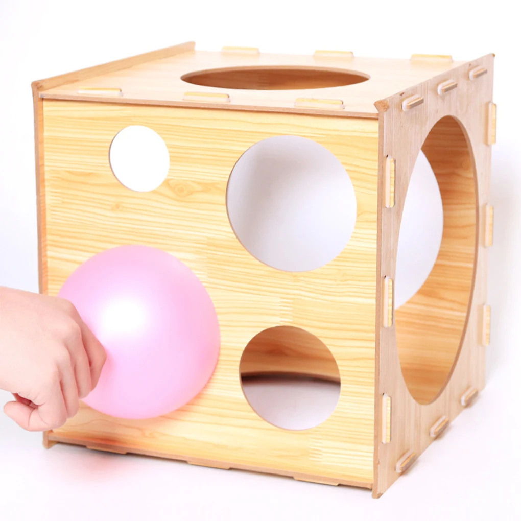 

Wood Balloon Sizer Box Collapsible Balloon Sizer With Multiple Measurement Scales 9 Holes Durability